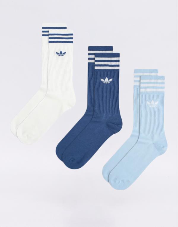 adidas Originals Solid Crew Sock NMARIN/CLESKY/WHITE 43-46