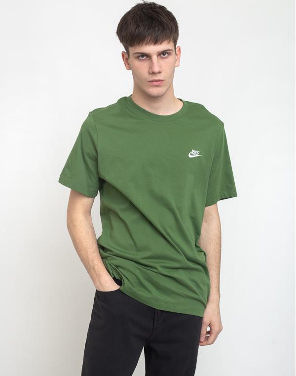 Nike Sportswear Club Tee Treeline/White M