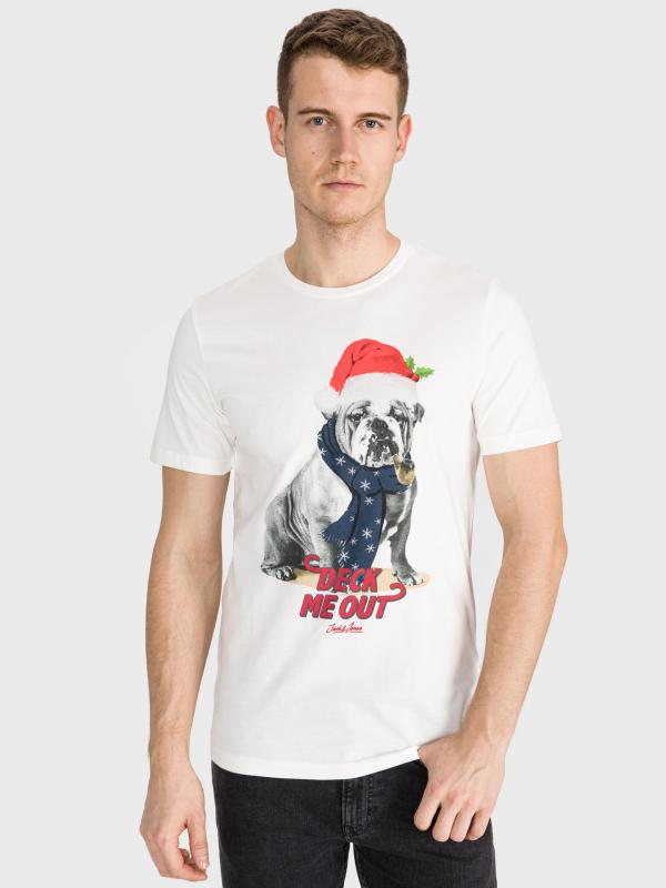 Jingle Triko Jack & Jones Bílá