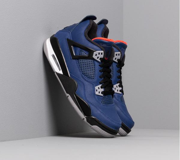 Air Jordan 4 Retro Wntr Bg Loyal Blue/ Black-White-Habanero Red