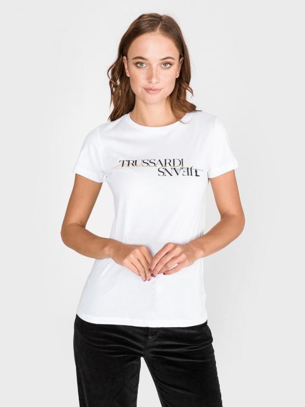 Triko Trussardi Jeans Bílá