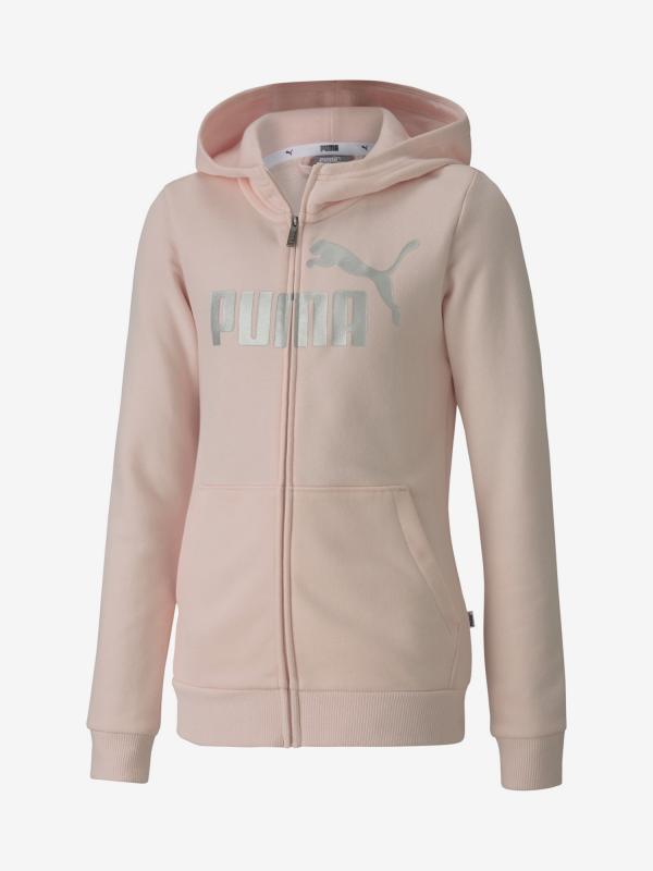 Mikina Puma Ess+ Hooded Sweat Jacket Růžová