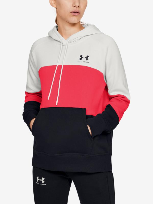 Mikina Under Armour Rival Fleece Color Block Hoodie Barevná