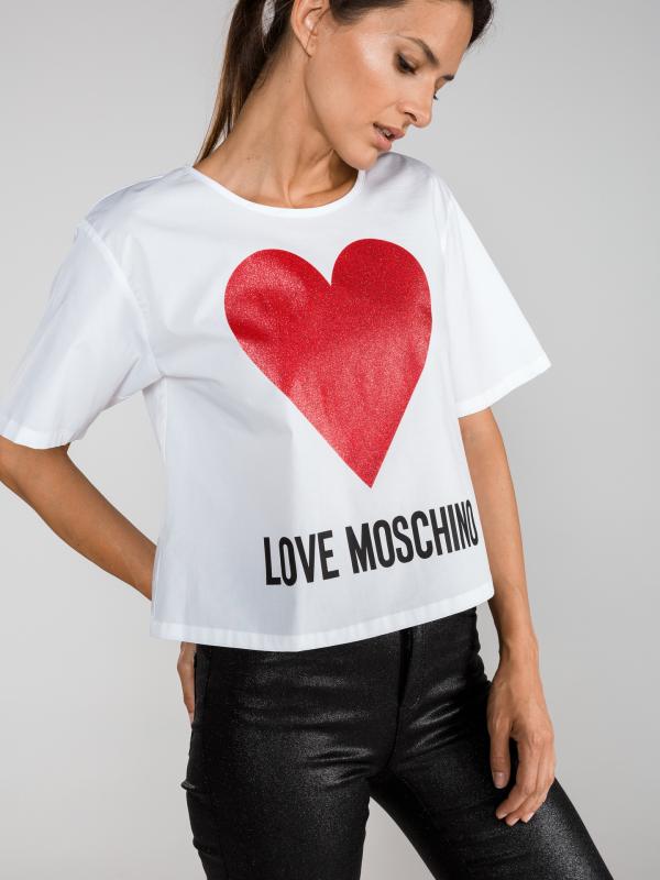 Triko Love Moschino Bílá