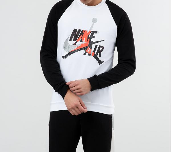 Jordan Jumpman Classics Fleece Crewneck White/ Black