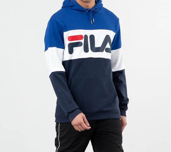 FILA Night Blocked Hoodie Surf The Web/ Black Iris/ Bright White