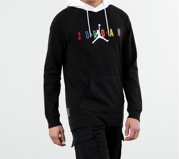 Jordan Sport DNA Hybrid Pullover Hoodie Black/ White