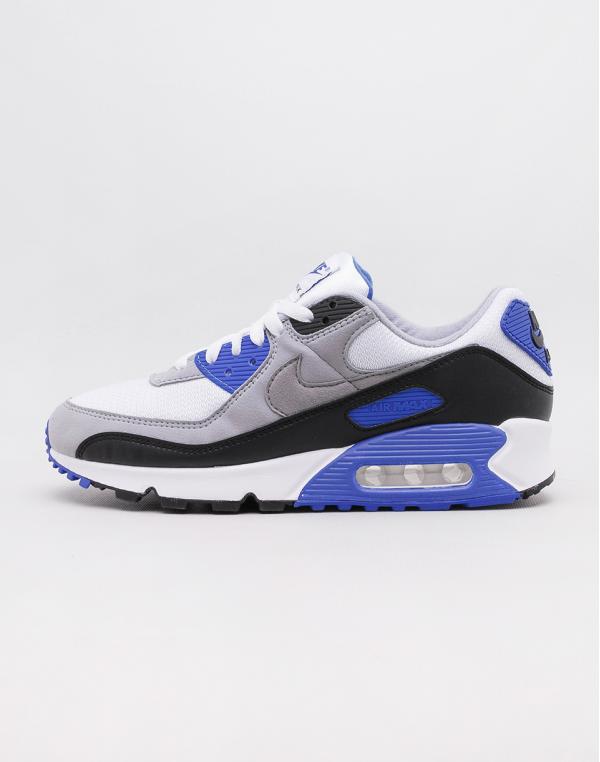 Nike Air Max 90 White/ Particle Grey - Hyper Royal - Black 42