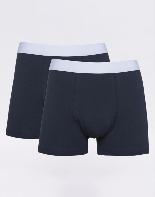 Knowledge Cotton Maple 2 Pack Underwear 1001 Total Eclipse S