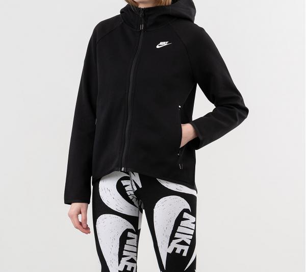 Nike Sportswear Tech Fleece Fullzip Hoodie Black/ Black/ White