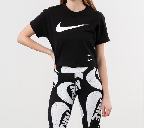 Nike Sportswear Swoosh Top Black/ White