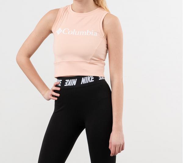 Columbia Windgates Cropped Tank Peach Cloud/ White