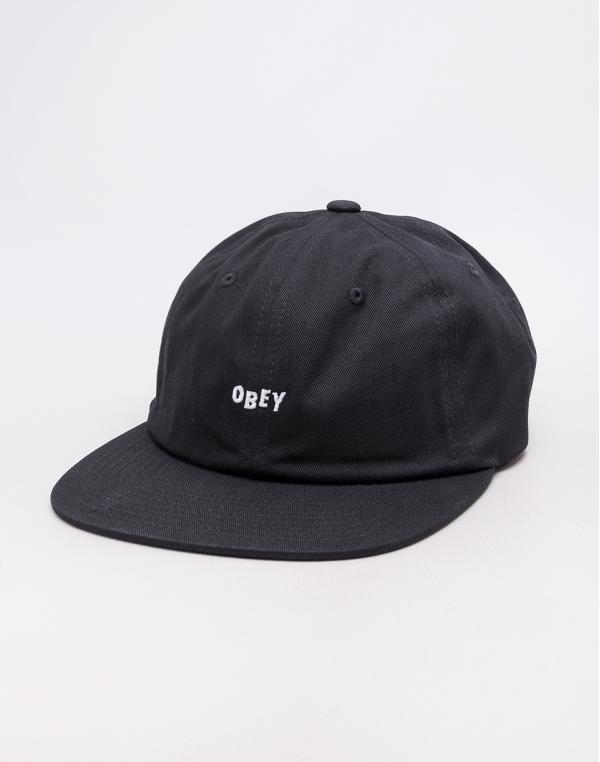 Obey Jumbled 6 Panel Strapback Black