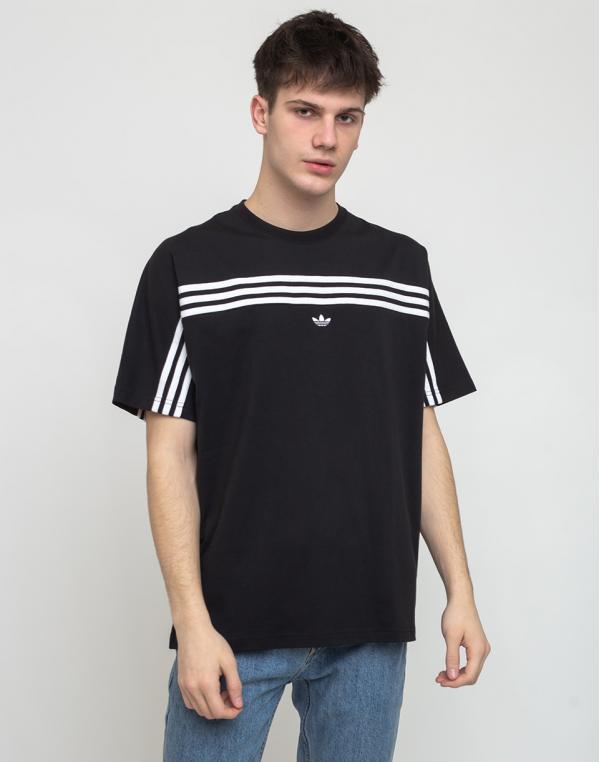 adidas Originals 3 Stripe Ss Tee Black/White M
