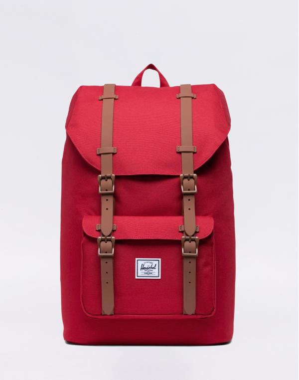 Herschel Supply Little America Mid-Volume Red/ Saddle Brown
