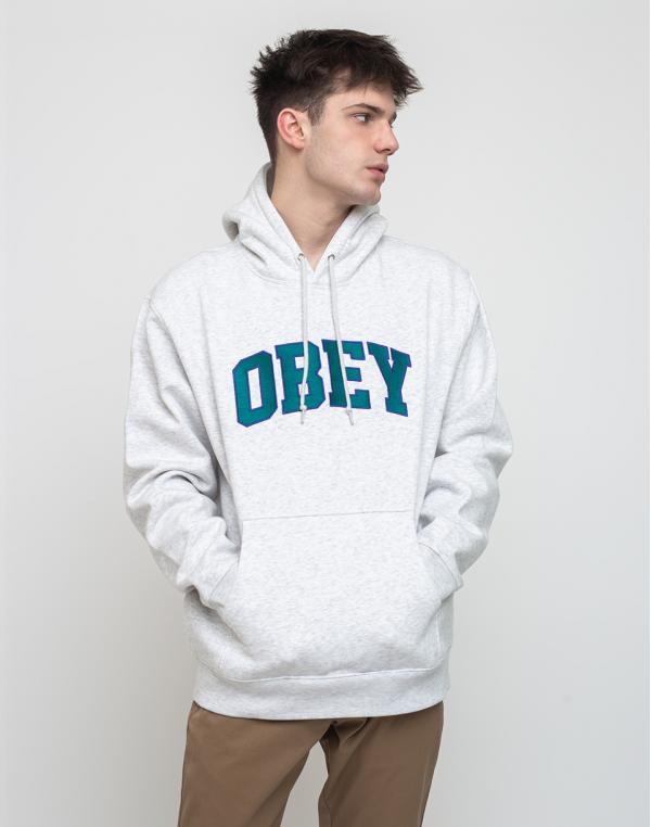 Obey Sports II Hood Ash Grey L