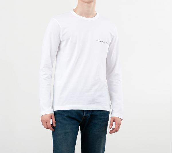 Comme des Garçons SHIRT Logo Lonsleeve Tee White