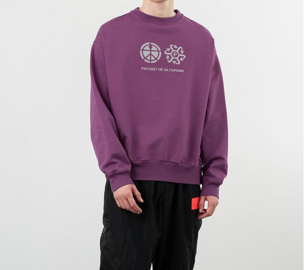 PACCBET Reflective Print Crewneck Purple