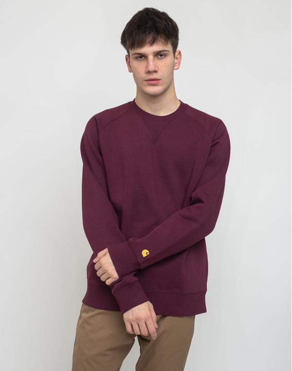 Carhartt WIP Chase Sweat Shiraz/Gold L