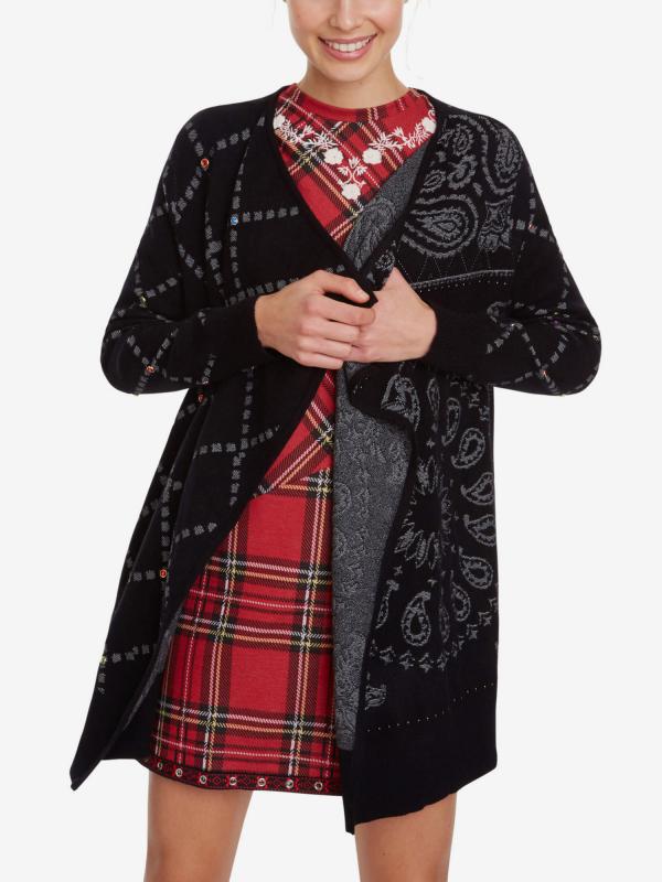 Memphis Cardigan Desigual Černá