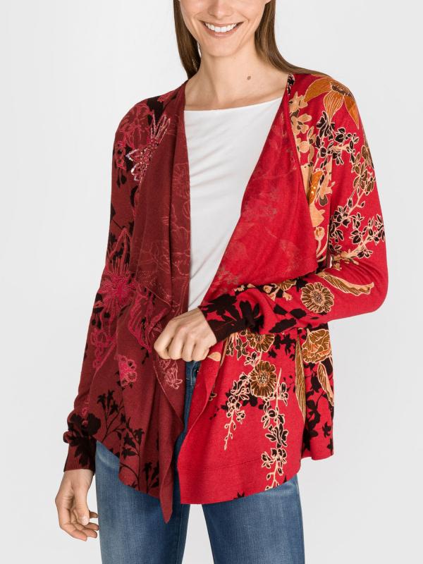 Adriana Cardigan Desigual Červená