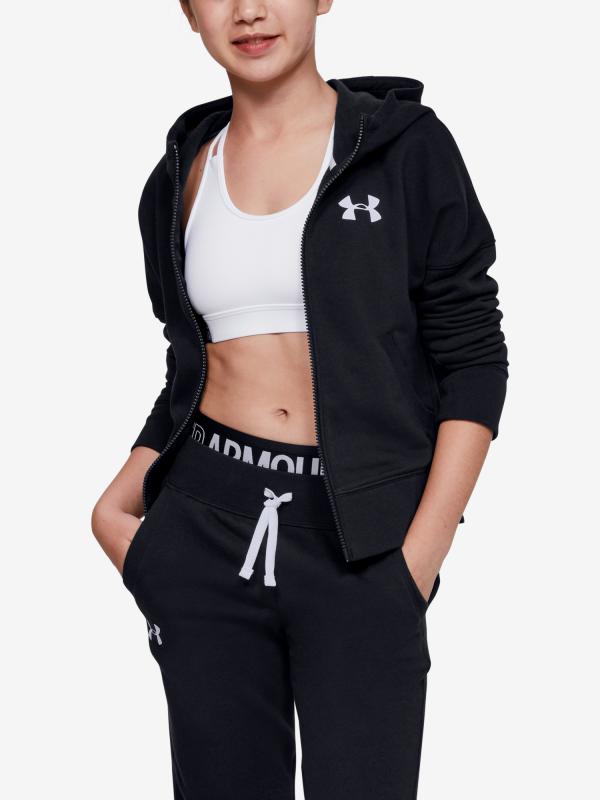 Mikina Under Armour Rival Fz Hoodie-Blk Černá