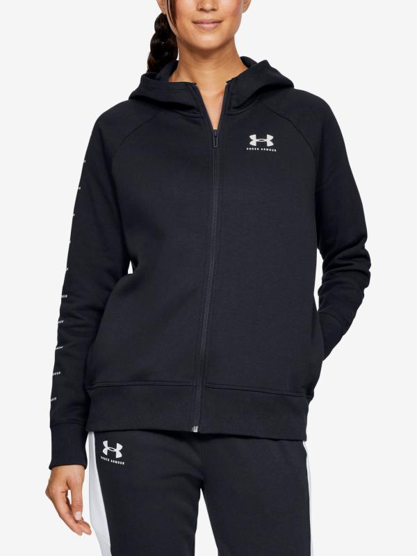 Mikina Under Armour Rival Fleece Sportstyle Lc Sleeve Graphi Černá