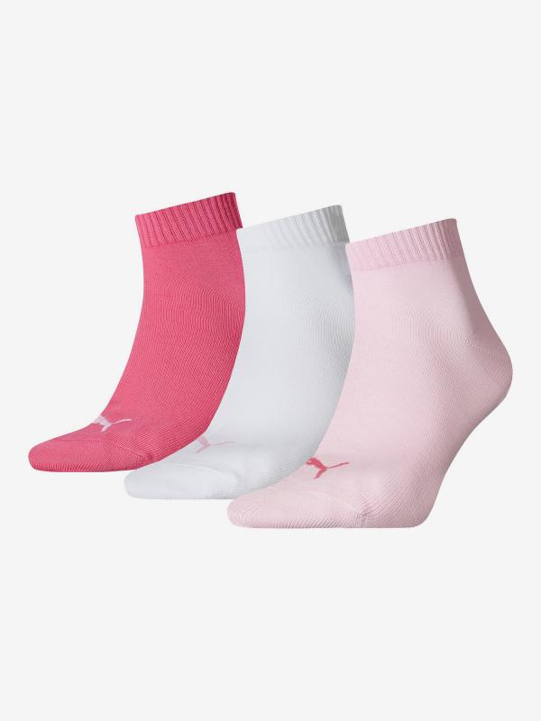 Ponožky Puma Unisex Quarter Plain 3 Pack Barevná