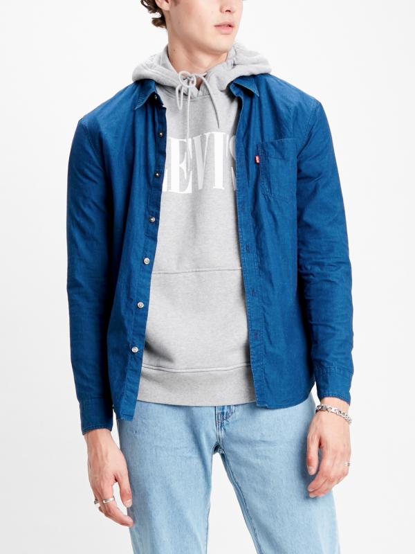 Košile Levi's® Sunset 1 Pkt Slim Alfonso Indigo Pattern Modrá