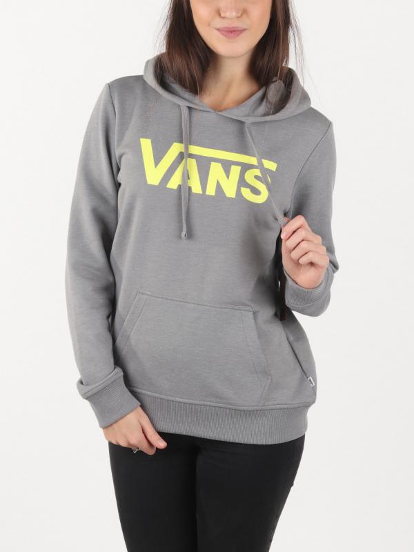 Mikina Vans Wm Classic V Hoodie Grey Heather Šedá