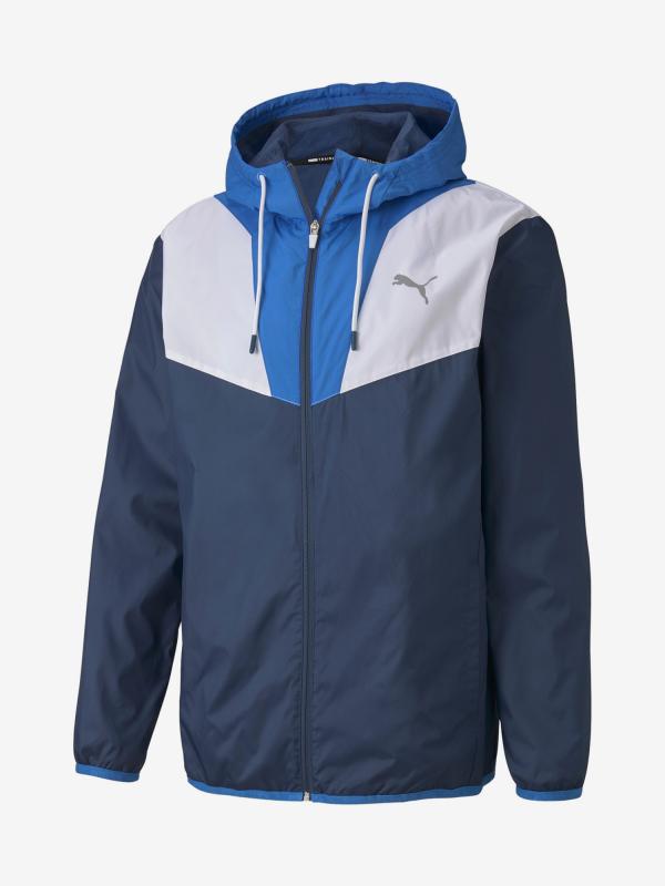 Bunda Puma Reactive Woven Jacket Modrá