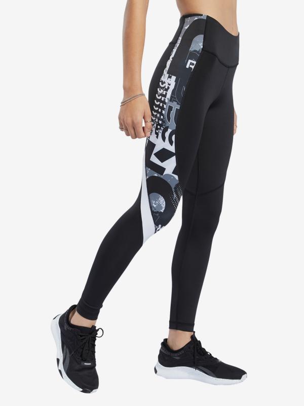 Legíny Reebok Wor Myt Aop Tight Černá