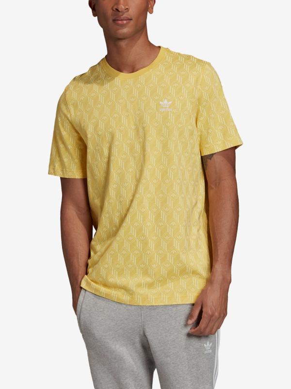Tričko adidas Originals Mono Aop Tee Žlutá