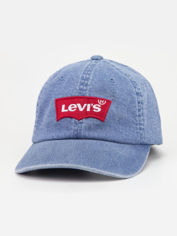 Kšiltovka LEVI'S Big Batwing Flex Fit Denim Modrá