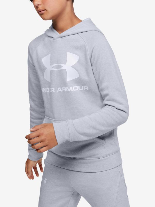 Mikina Under Armour Rival Logo Hoodie-Gry Šedá