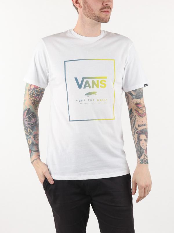 Tričko Vans Mn Print Box Ss White/Sulphur Bílá