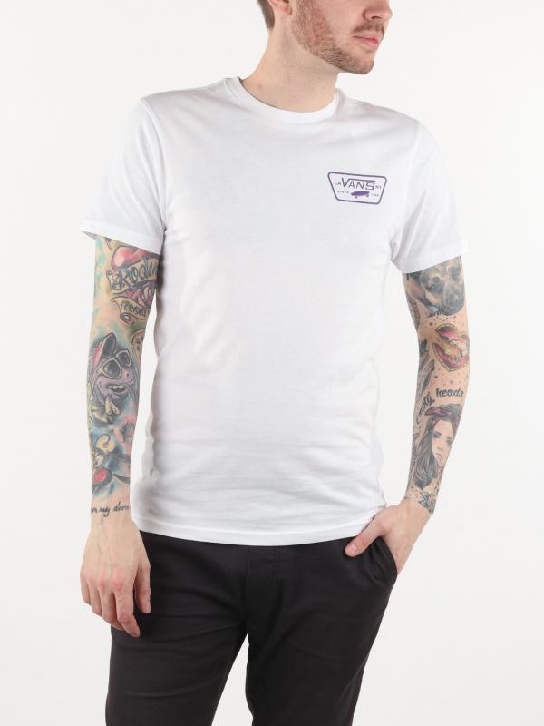 Tričko Vans Mn Full Patch Back S White/Heliotrop Bílá