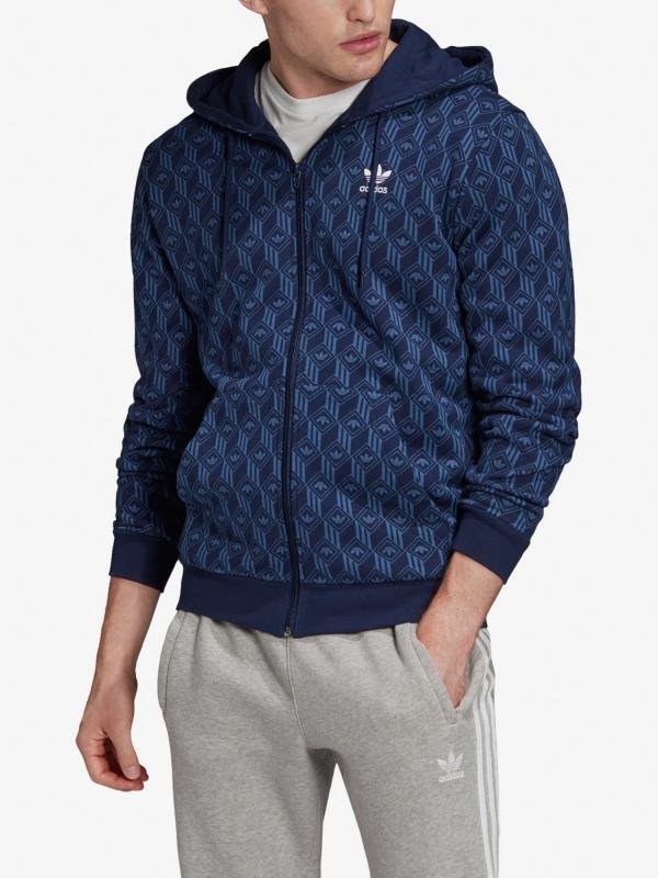 Mikina adidas Originals Mono Fz Hoodie Modrá