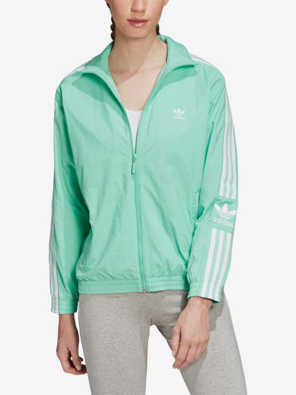 Bunda adidas Originals Nylon Track Top Zelená