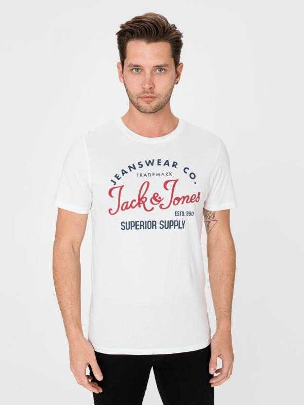 Triko Jack & Jones Bílá