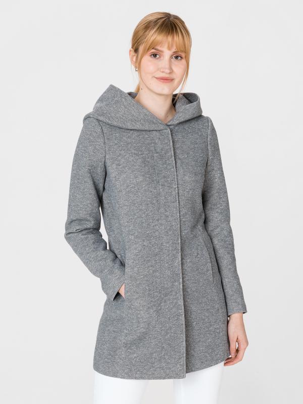 Verodona Kabát Vero Moda Šedá