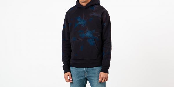 John Elliott Double Dye Raglan Hoodie Indigo/ Black