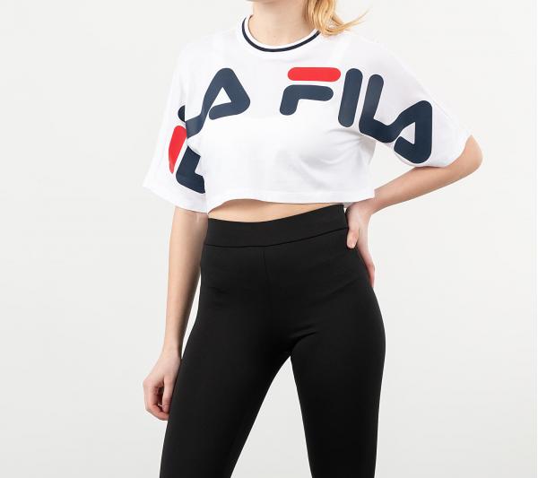 FILA Barr Cropped Tee Bright White