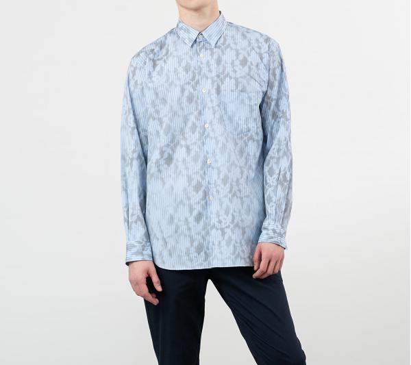 Comme des Garçons SHIRT Striped Long Sleeve Shirt Blue