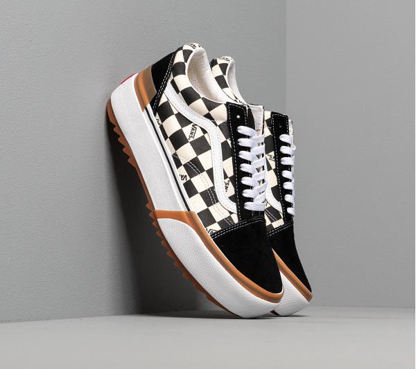 Vans Old Skool Stacked (Checkerboard) Black/ True White