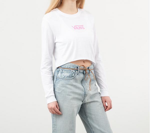 Vans Airborne V Long Sleeve Croptop White/ Fuchsia P