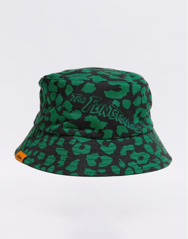 Lazy Oaf Flintstones Dino Leopard Bucket Hat Green/ Black