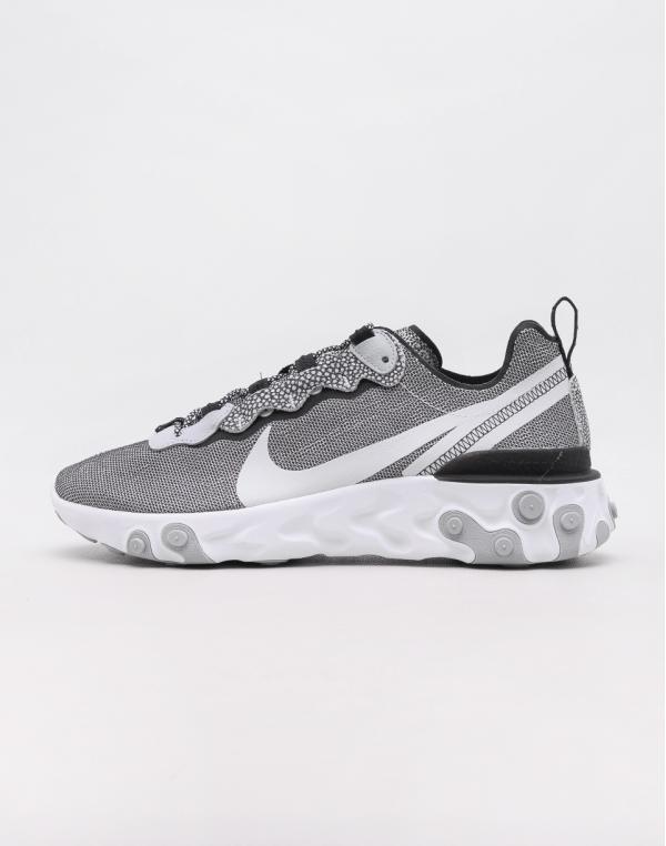 Nike React Element 55 SE White/ Pure Platinum - Wolf Grey - Black 42