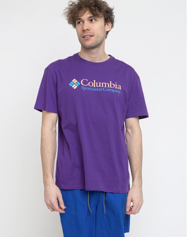 Columbia Csc Basic Logo Short Sleeve Vivid Purple Ic S