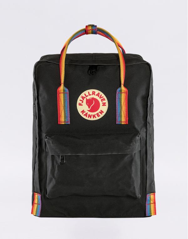 Fjällräven Kanken Rainbow 550-907 Black-Rainbow Pattern